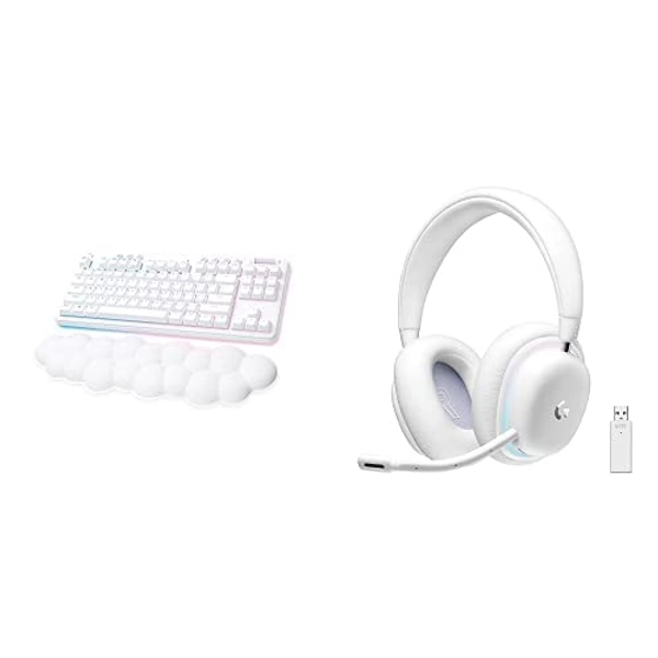 Logitech G735 Wireless Gaming Headset + G715 Wireless Mechanical Gaming Keyboard Tactile - White Mist