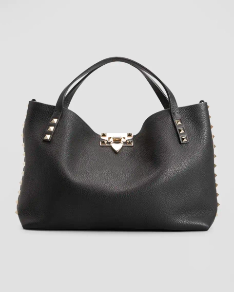 Rockstud Calfskin Small Tote Bag