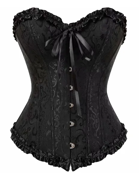 MUMZUGI Corsetto Donna Bustino Pizzo Corsetti Modellante Satin Waist Trainer Matrimonio Festa Cosplay