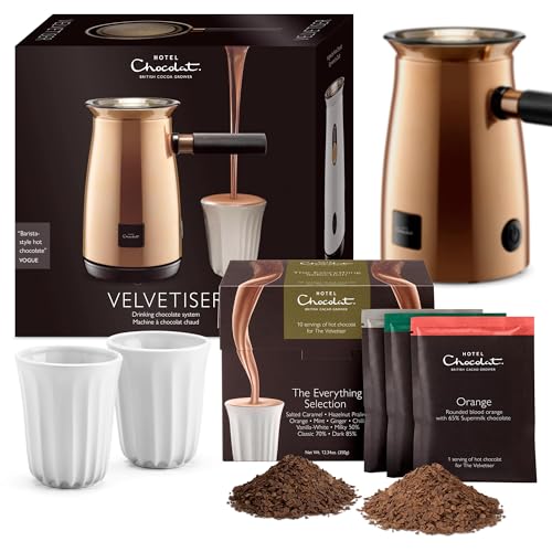 Hotel Chocolat Velvetiser Hot Chocolate Machine Complete Starter Kit, Copper - Copper