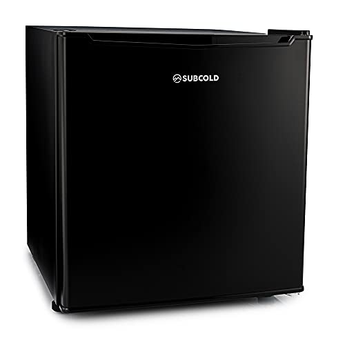 Subcold Eco35F Mini Freezer | 4-Star Table Top Freezer | Small Energy Efficient Mini Freezer | Adjustable Thermostat & Reversible Door | Customisable Storage Removable Shelf (Black) - Black