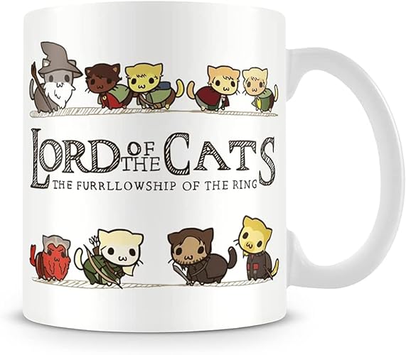 BakoIsland Lord of The Cats The Furrlowship of The Ring Classic Tea Mug Coffee Mug