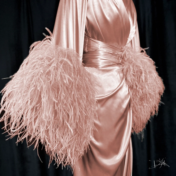 Limited Edition Ostrich "Selene" Dressing Gown, Color: "Femme" PRE-ORDER