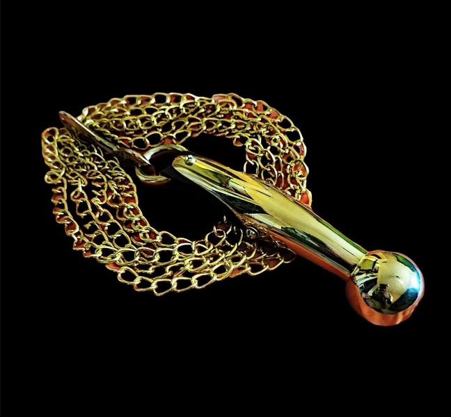 Gold chain flogger Flogger The Golden Collection BDSM Adult Sex Toy Impact Play Gear