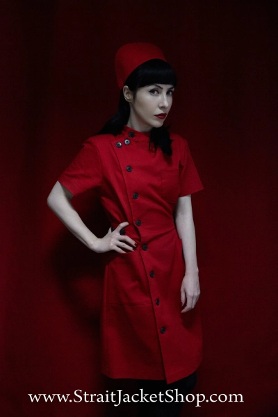 Red Nurse Uniform - Strict Nurse Uniform / Pin-Up Nurse / Mad Scientist / Scrubs / Evil / Dr. Horrible&#39;s /