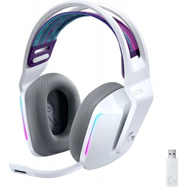✦ Logitech G733 Wireless Gaming Headset, Lightspeed, RGB, USB-C, Multiplatform, White | SP Digital