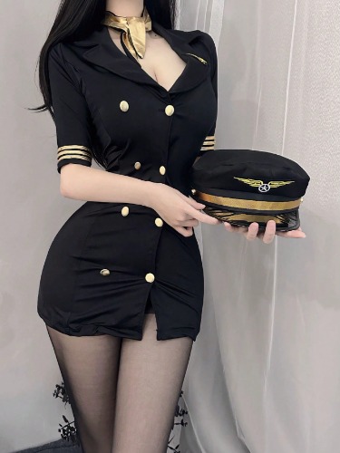 Sexy Airline Pilot Cosplay