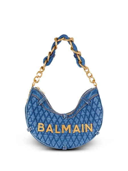 Balmain 1945 Soft Moon denim shoulder bag | One Size