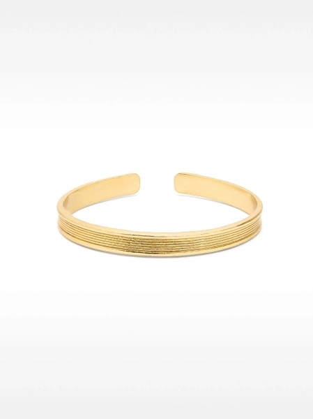 Offenes geripptes Armband Golden | Parfois Schweiz