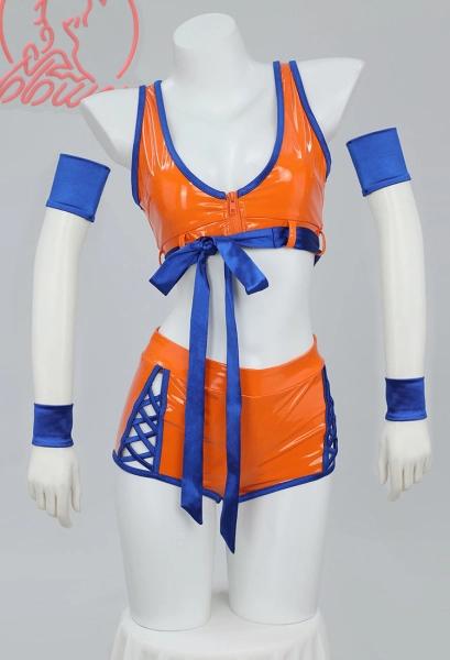Dragon Boru Derivative Sexy Lingerie Set Short Top and Shorts with Belt Arm Ring