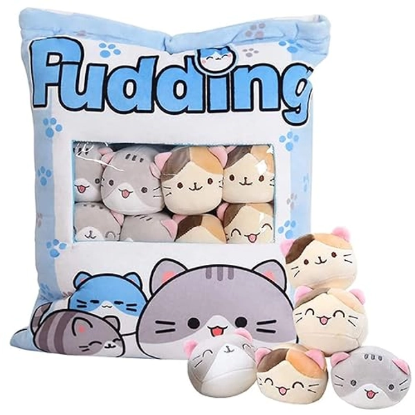 JILPAK Plush Pillow Throw Pillow, Removable Fluffy Animal Dolls, Soft Animals Doll Toy Pillow, Gifts Plush Cotton Stuffed Animal Pillow for Girls Kids