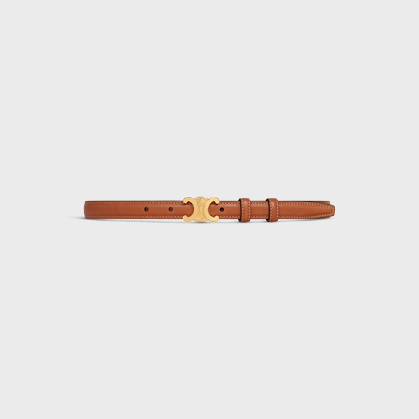 SMALL 18MM TRIOMPHE BELT IN NATURAL CALFSKIN - TAN | CELINE