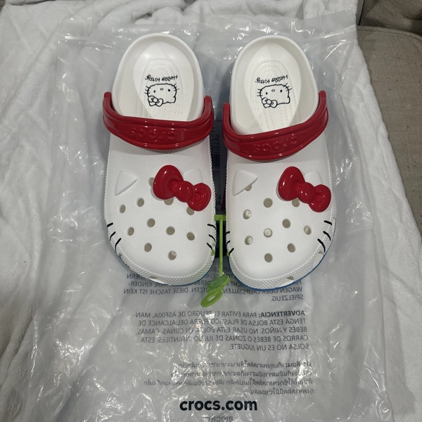 Crocs x Hello Kitty Classic Clog 50th Anniversary Women's Size 10 / Men’s 8 NEW