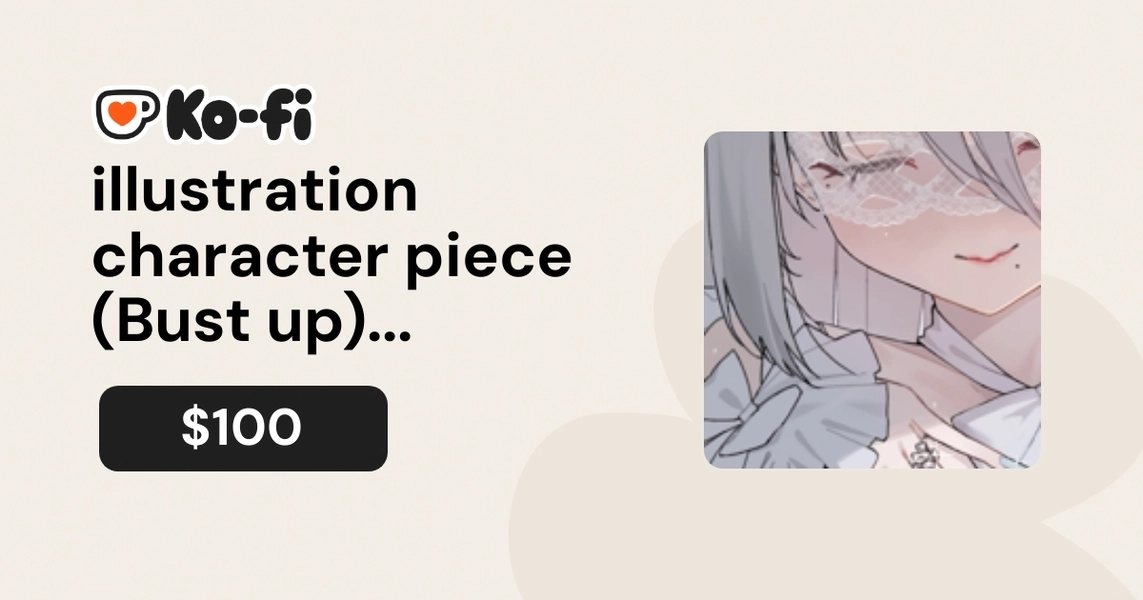 illustration character piece (Bust up) no background/simple design.