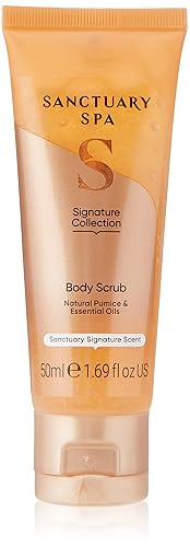 Sanctuary Spa Body Scrub Natural Pumice and Essential Oils, Vegan and Cruelty Free, 50ml, Orange - 50 g (Pack of 1)