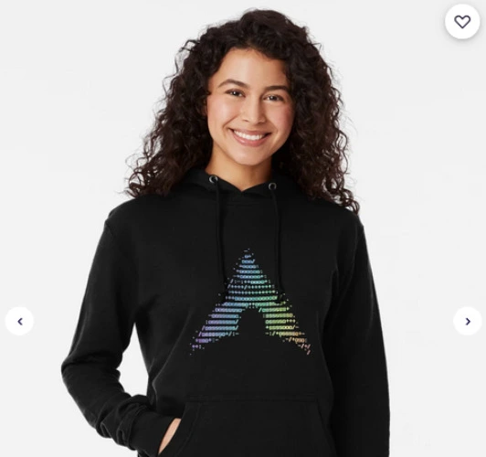 Arch linux rainbow ASCII hoodie