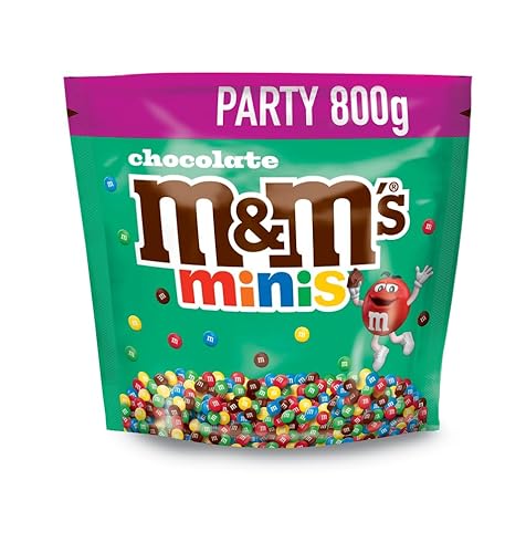 M&Ms Minis Chocolate Bag, Milk Chocolate, 800g Party Bag, Bulk Chocolate, Ideal as a Chocolate Gift, Chocolates Snacks and Sharing Chocolate - Chocolate - 800g