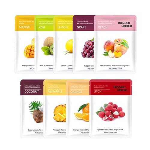 Organic Face Mask,Facial Mask,Collagen Face Mask,Skincare Mask,Pore Cleansing Mask,Detox Face Mask,Exfoliating Mask,Hydrating Anti-Aging Facial Mask,Skincare For All Skin Types.9 Sheets
