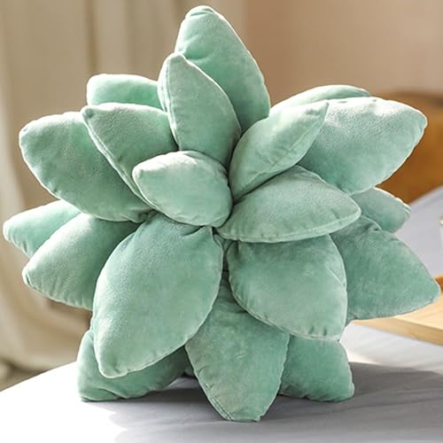 OUKEYI 9.8 in Succulent Pillow, Plant Pillow,Cute Stuffed Plant Plush Pillows, 3D Succulents Cactus Pillow, Plush Cushion for Garden Bedroom Home Decor