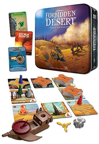 Gamewright Forbidden Desert – The Cooperative Strategy Survival Desert Board Game Multi-colored, 5" - Forbidden Desert