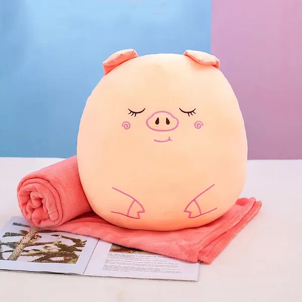 Levi - Cute Anime Plush Hugging Pillow - Pink Pig
