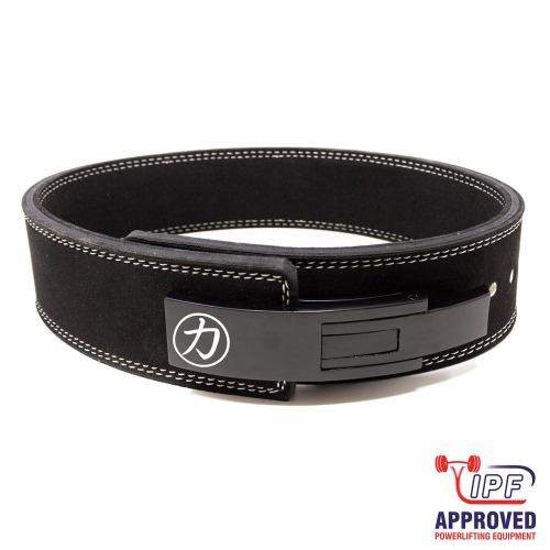 10mm Lever Belt 3" Wide - Black - IPF Approved | S - 29" - 35" / Black (standard)