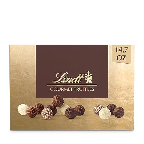 Lindt Gourmet Truffles Chocolate Candy Truffles Gift Box, Assorted Chocolate Truffles, 14.7 oz. - Assorted - 14.7 Ounce (Pack of 1)