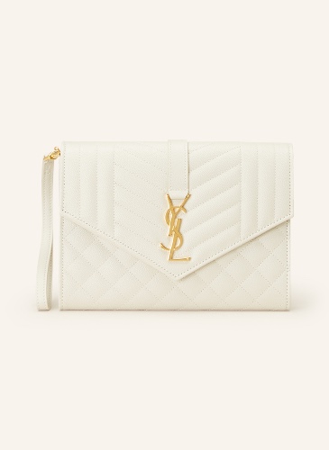 SAINT LAURENT Clutch ENVELOPE in creme/ gold