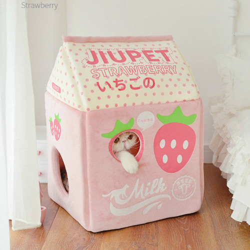 Kawaii Style Cat Bed | Strawberry