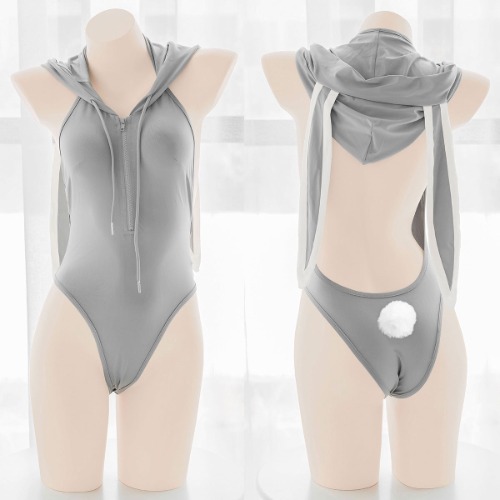 Cute gray bunny one-piece suit YV44535-1 | one size