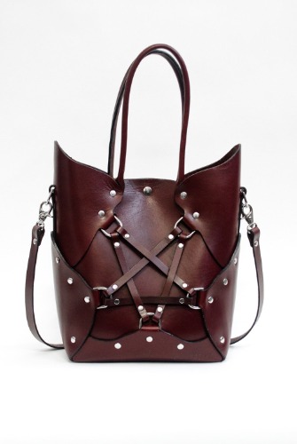 Pentagram Handbag - Oxblood | Oxblood / Silver