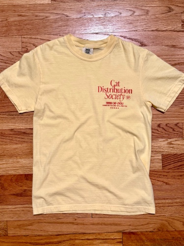 Cat Distribution Society Tee (Orange Text)