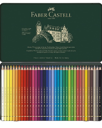 Faber-Castell Polychromos Pencil Set - Assorted Colors, Tin Box, Set of 36