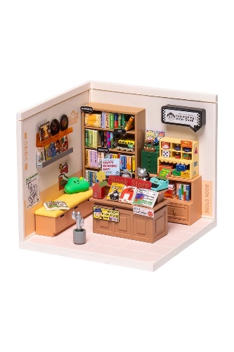 Rolife Fascinating Bookstore DIY Miniature Kit