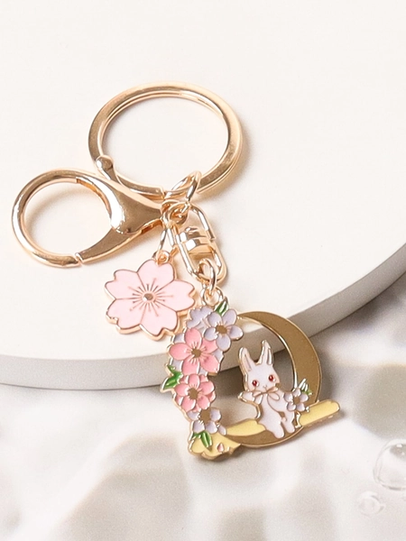 Kawaii Bunny Sakura Keychain