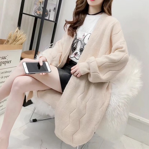 Womens Knit Bell Sleeve Cardigan - One Size / Beige