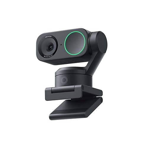 Insta360 Link 2 - PTZ 4K Webcam for PC/Mac, 1/2" Sensor, AI Tracking, HDR, AI Noise-Canceling Mic, Gesture Control for Streaming, Video Calls, Gaming, Works with Zoom, Teams, Twitch & More - Standard Bundle