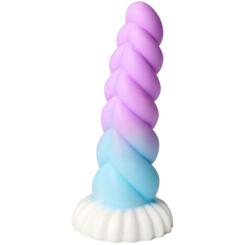Realistic Monster Silicone Dildo - 8.6" Big Shaped Liquid Dildo with Strong Suction Cup, Huge Thick Dildo for Women, Anal Plug Dildo Prostate Massager Adult Sex Toy for Women Men and Couples - 8.6 in - Pink,Blue&White
