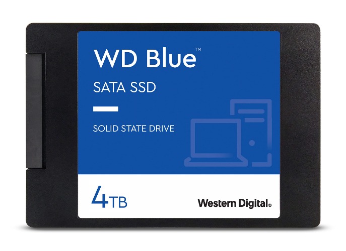 Western Digital 4TB WD Blue 3D NAND Internal PC SSD - SATA III 6 Gb/s, 2.5"/7mm, Up to 560 MB/s - WDS400T2B0A - 4TB Previous Generation SSD