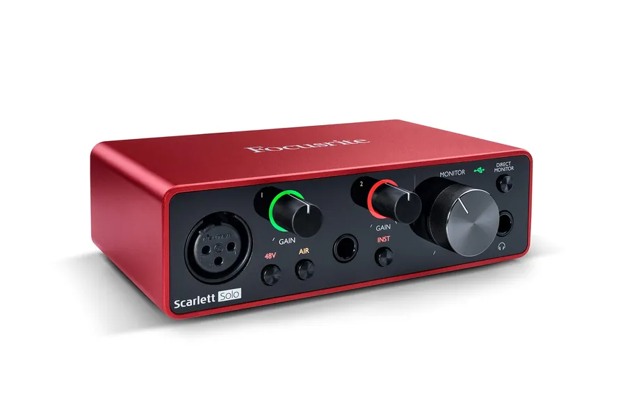Focusrite Scarlett Solo 2x2 USB Audio Interface 3rd Gen Manufacturer B-Stock (Renewed) - Solo (1 Mic Pre)