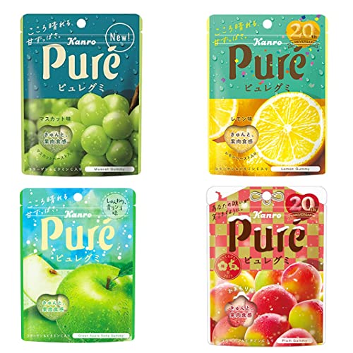 "Pure Gummy" Assortment 2.0oz 4types Japanese Gummy Candy Ninjapo