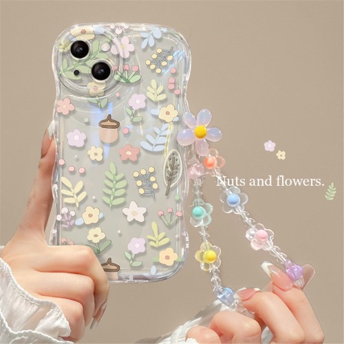 Spring Flower iPhone Case With Chain - For iPhone 14 Plus