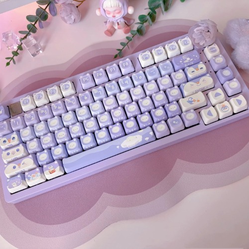 Lavender Penguin Full Key Cap Set - Lavender Penguin