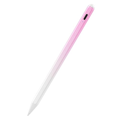 Stylus Pen for iPad 9th&10th Generation-2X Fast Charge Active Pencil Compatible with 2018-2024 Apple iPad Pro 11"/12.9"/M4, iPad Air 3/4/5/M2, iPad 6-10, iPad Mini 5/6 Gen-Gradient White Pink - White pink