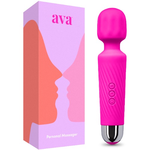 Rechargeable Vibrator Wand - 20 Patterns & 8 Speeds - [ G Spot Vibrators ] Clit Vibrator | Sex Toys | Vibrator for Her Pleasure | Personal Wand Massager | Quiet & Small Female Adult Toys - Hot Pink