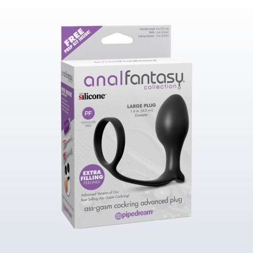 Anal Fantasy Collection Ass Gasm Cock Ring (with Anal Plug)