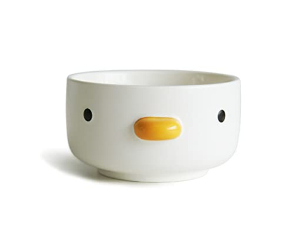 PURROOM Funny Cute Chick Small Salad Bowls, Handmade Glaze Duck Safety Ceramics 14oz Soup Bowls, 4.3'' Rice Bowl, Home Family, Friend. - Small Bowl