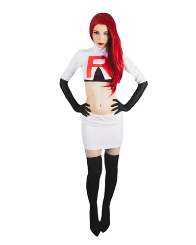DAZCOS Women US Size Anime Cosplay Costume Outfit with Gloves and Socks Halloween Costume - Small