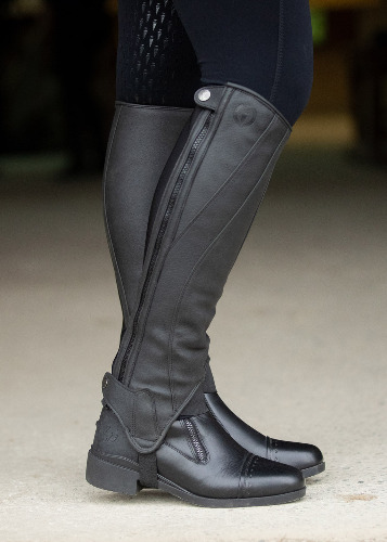 GripTek™ Horse Riding Half Chap 2.0 | BLACK / L