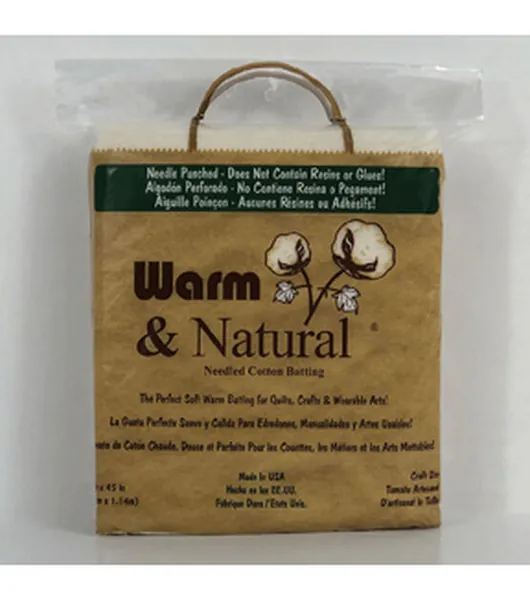 The Warm Company Warm And Natural Cotton Batting 34&quot;x45&quot;